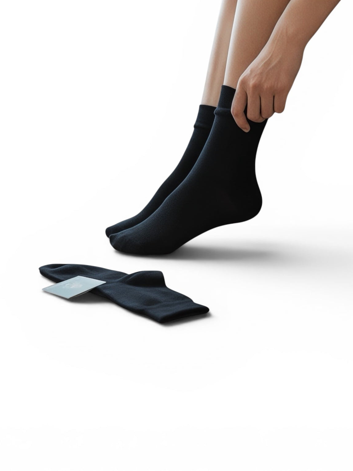 Unisex Breathable Thin Cotton Socks Casual-Black