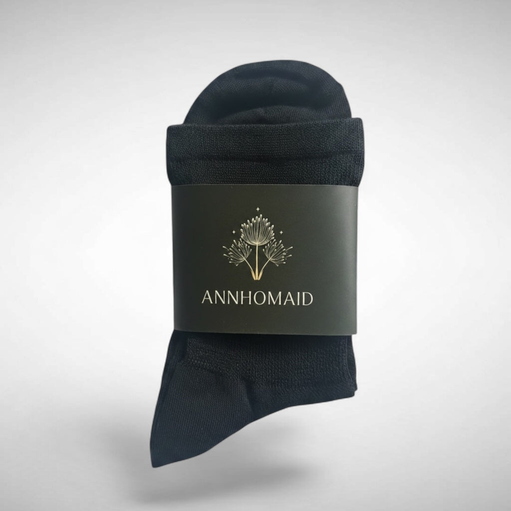 Crew Modal Socks With Gentle Arch Support-Black