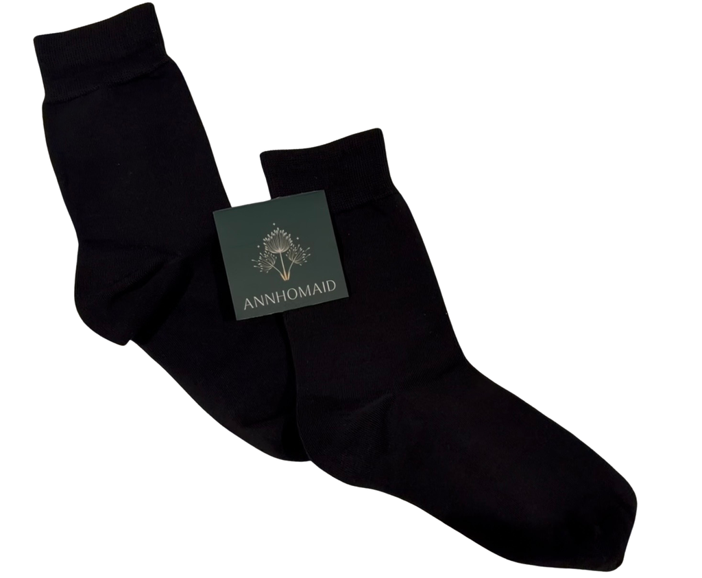 Unisex Breathable Thin Cotton Socks Casual-Black